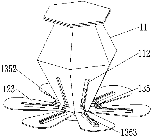 Eccentric groove wheel mechanism driven deformation lamp
