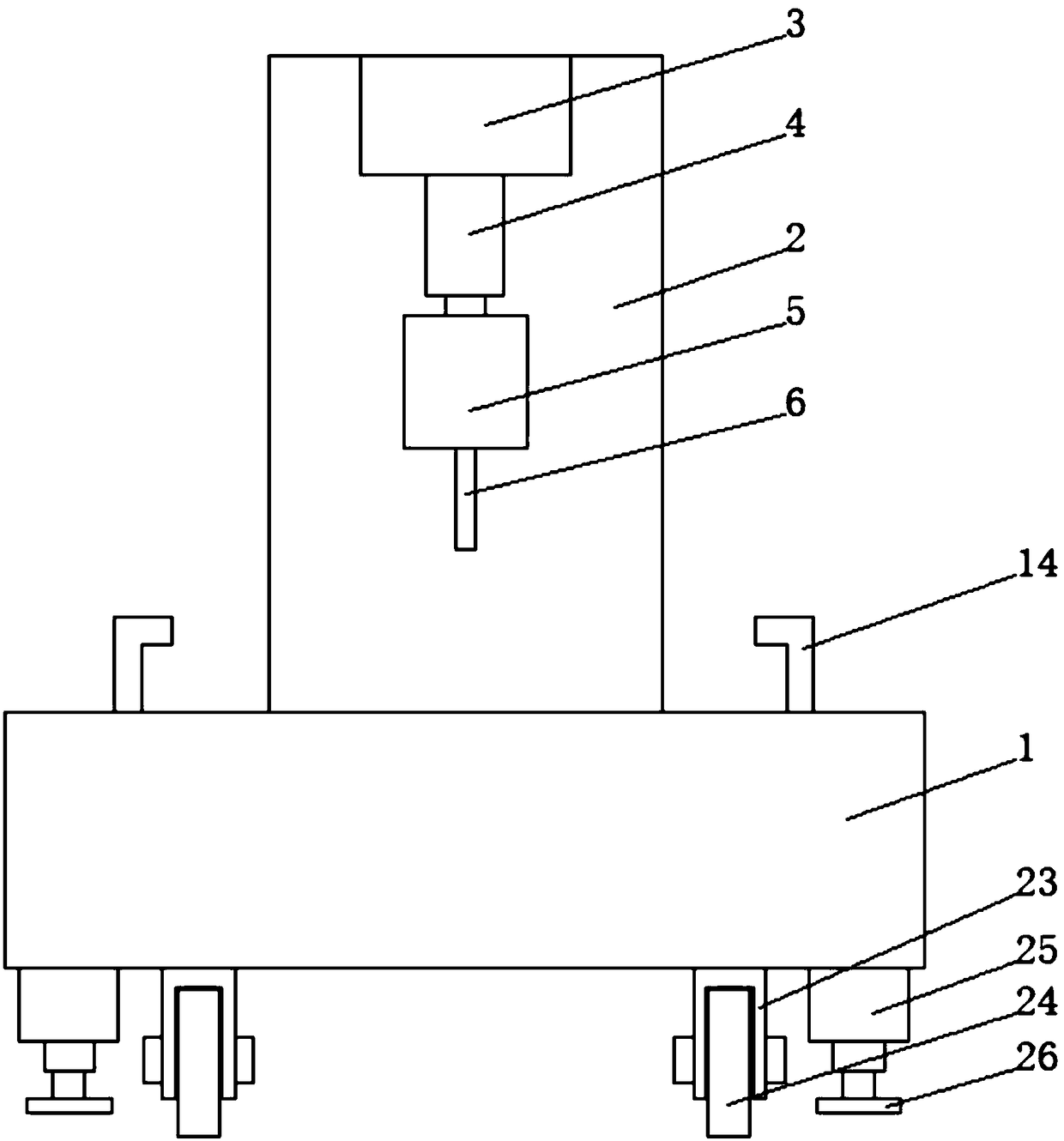 Drilling device for furniture manufacture