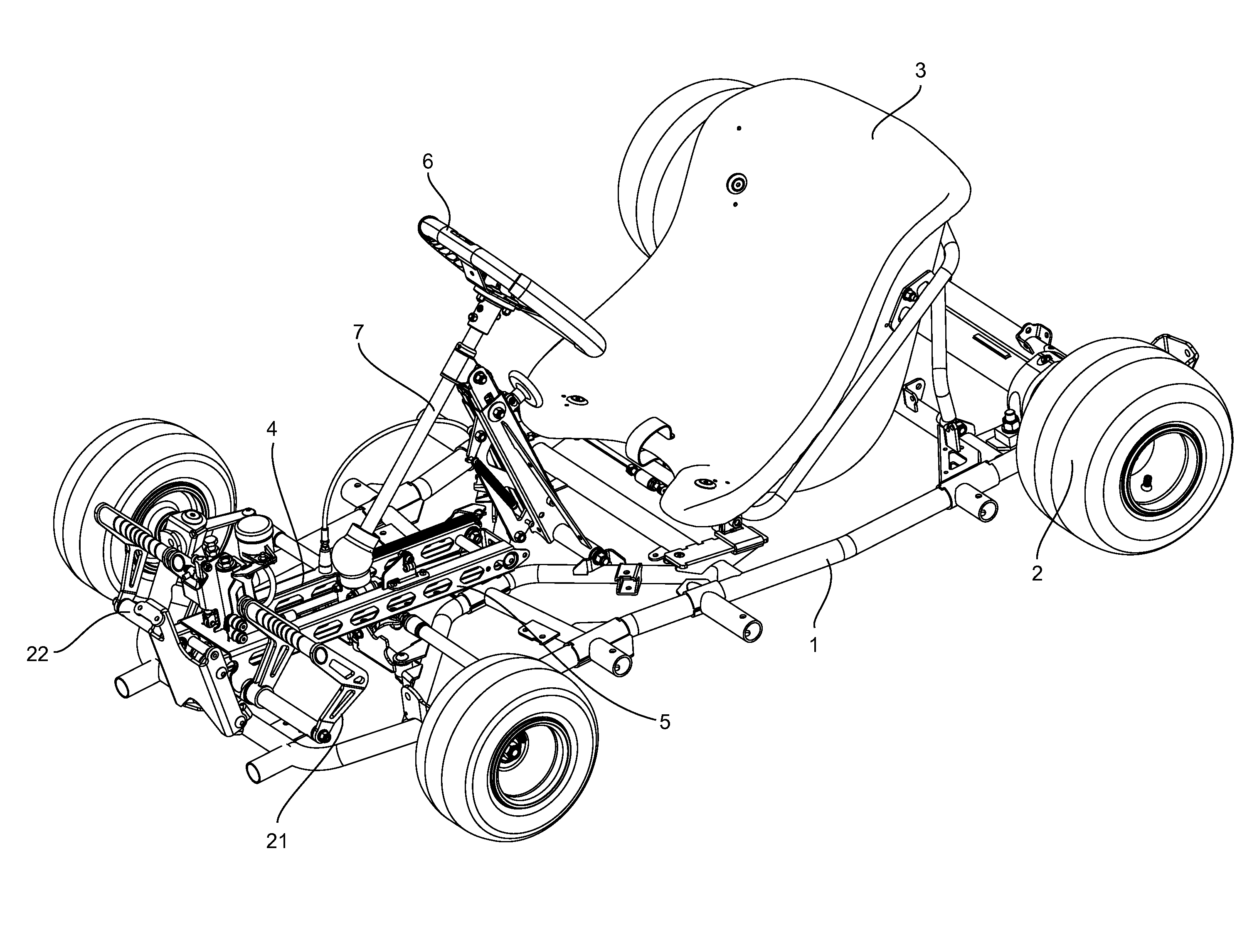 Kart Chassis with Increased Impact Resistance, and Corresponding Kart