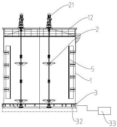 Anti-precipitating device of water-coal-slurry storage tank