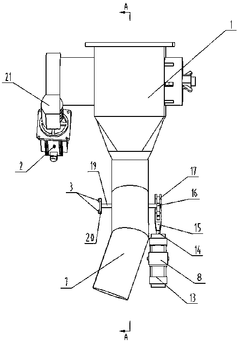 Double-channel fertilizer-distributing switching mechanism for outer-grooved-pulley-type electric fertilizer distributor