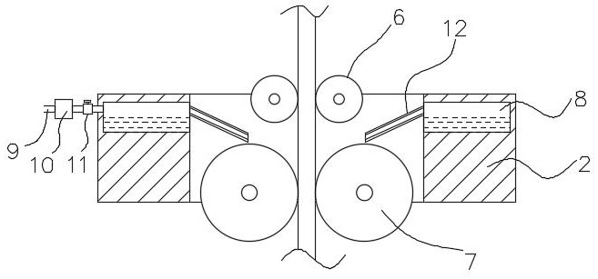 A kind of coating device and coating method of graphene lithium battery pole piece