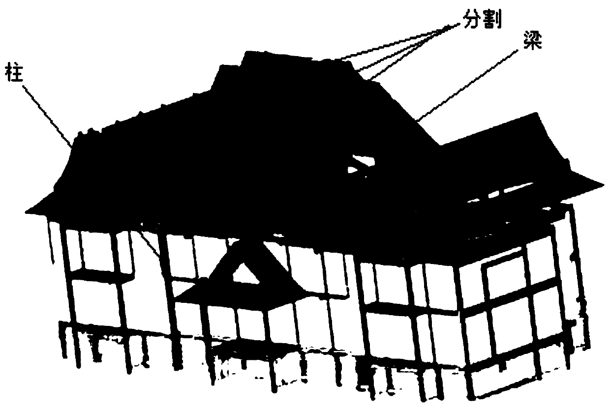 Villa flat tile large gradient inclined roof construction method