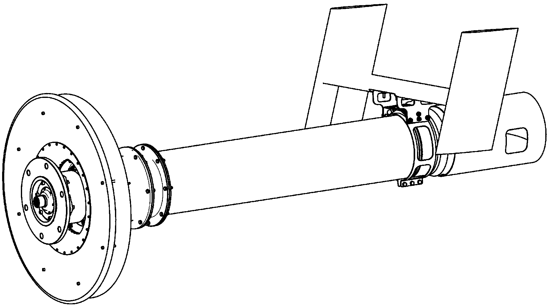 Pneumatic performance comprehensive testing platform of non-tail-rotor reaction torque system of a helicopter