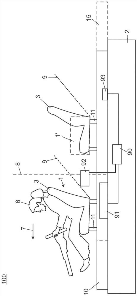 Seat rail module for a vehicle seat for vehicle seat deceleration in the event of a crash