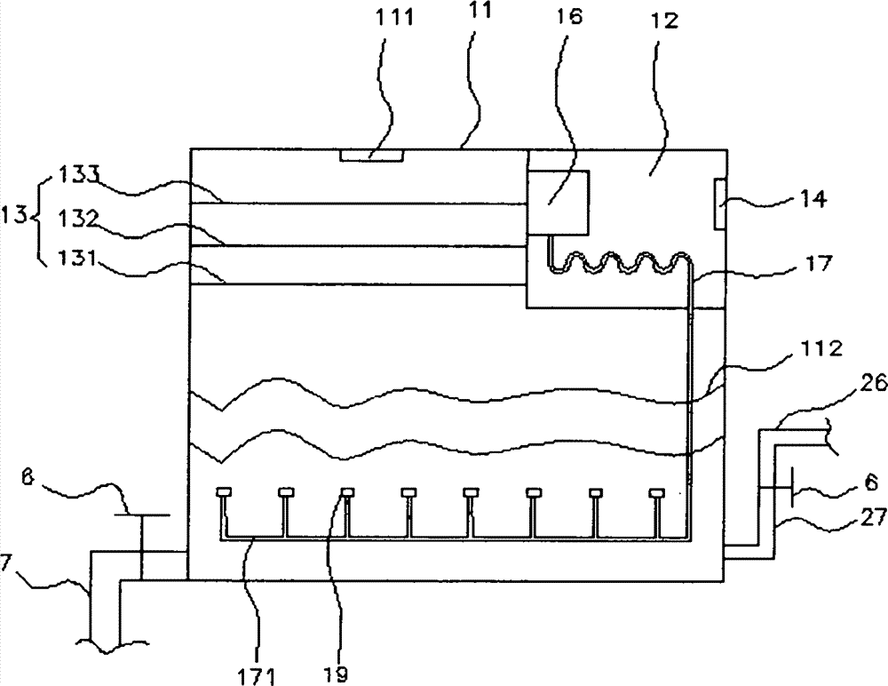 Indoor air purification and sewage treatment integrated circulation device