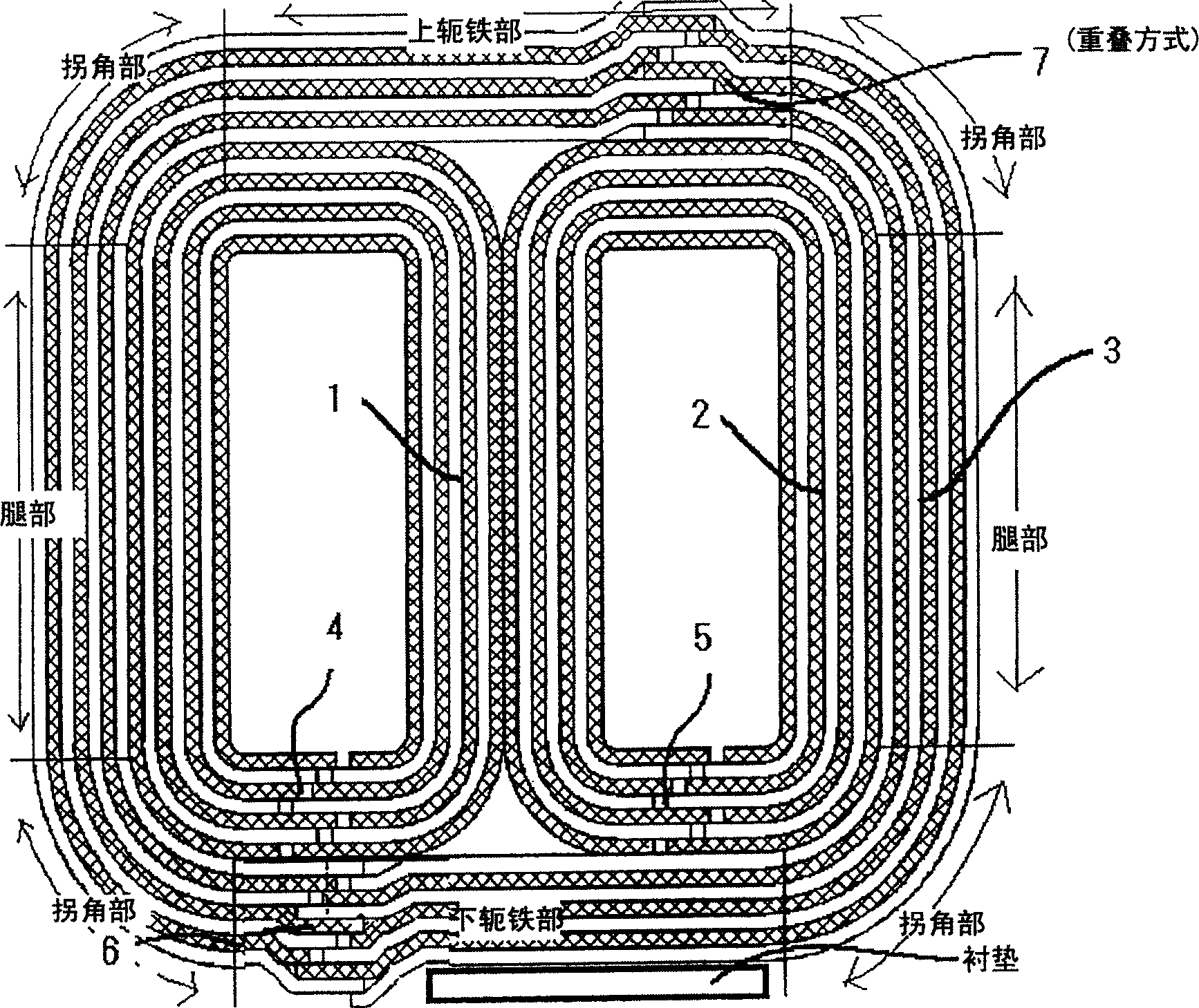 Three-phase wound core and three phase transformer