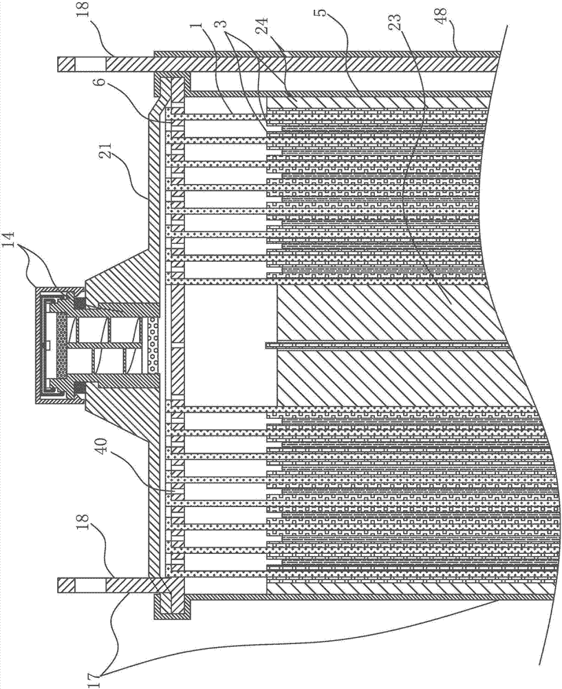 Winding type storage battery equipped with asymmetrical composite electrode plate homodromous electrode porous current collecting trays