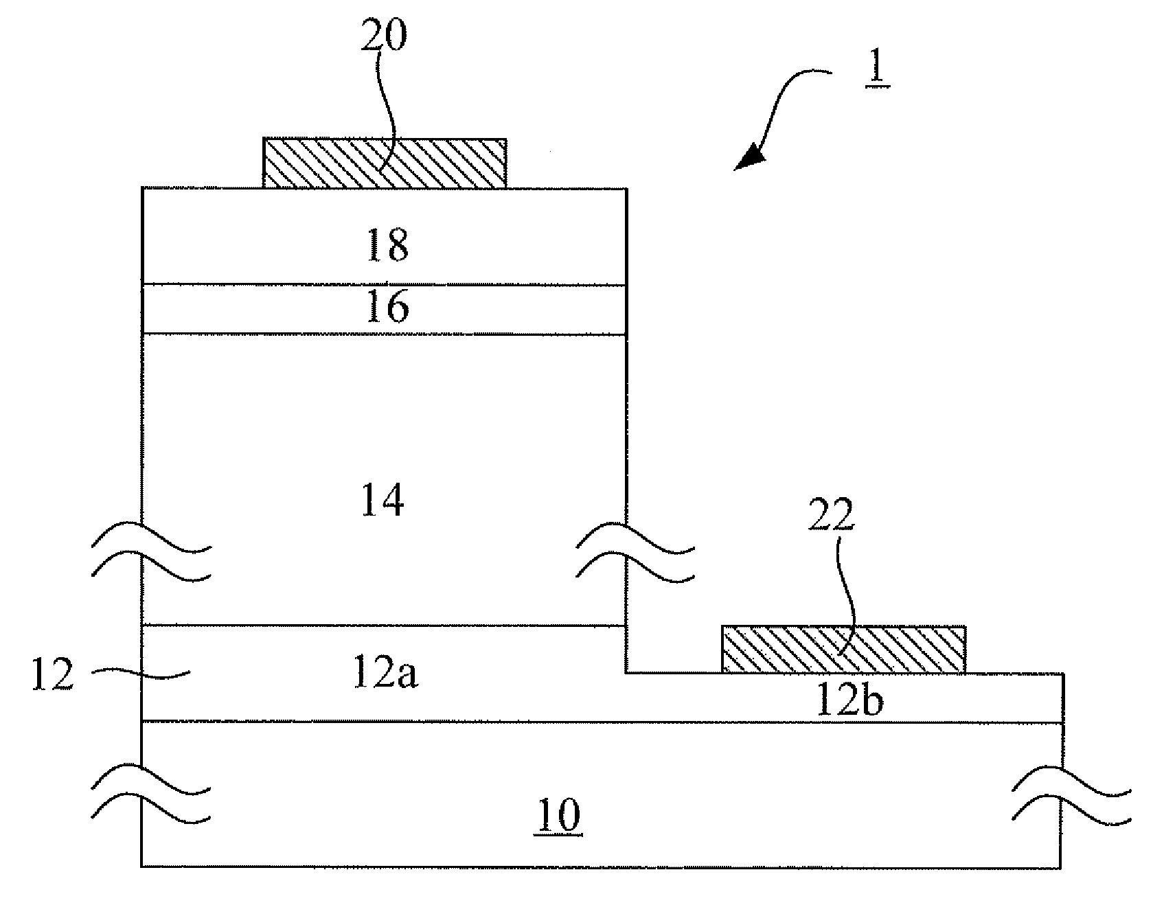 Light emitting device with graded composition hole tunneling layer