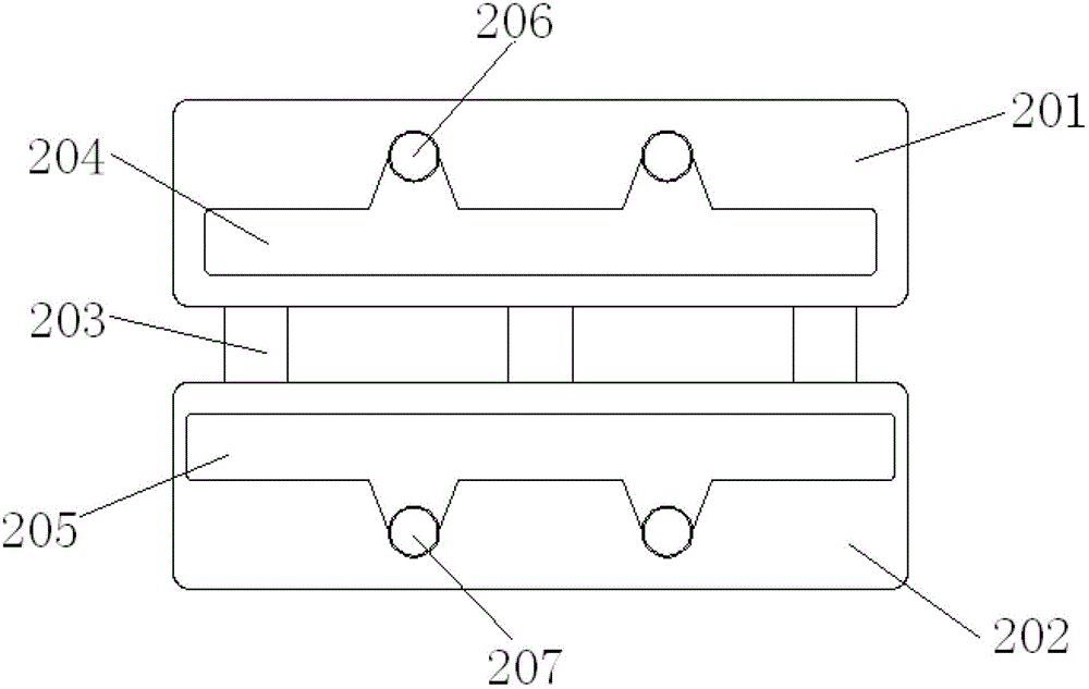 A battery casting and welding bottom mold mold