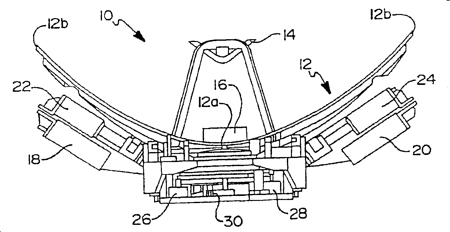 Method and apparatus for mounting a rotating reflector antenna to minimize swept arc