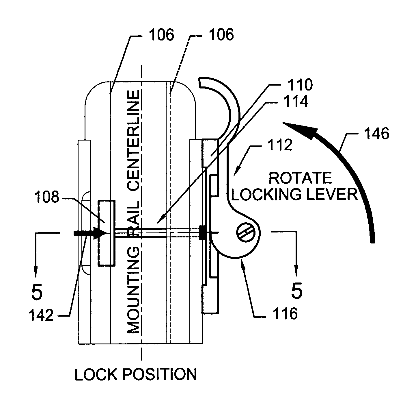 Apparatus and method for coupling an auxiliary device with a male dovetail rail