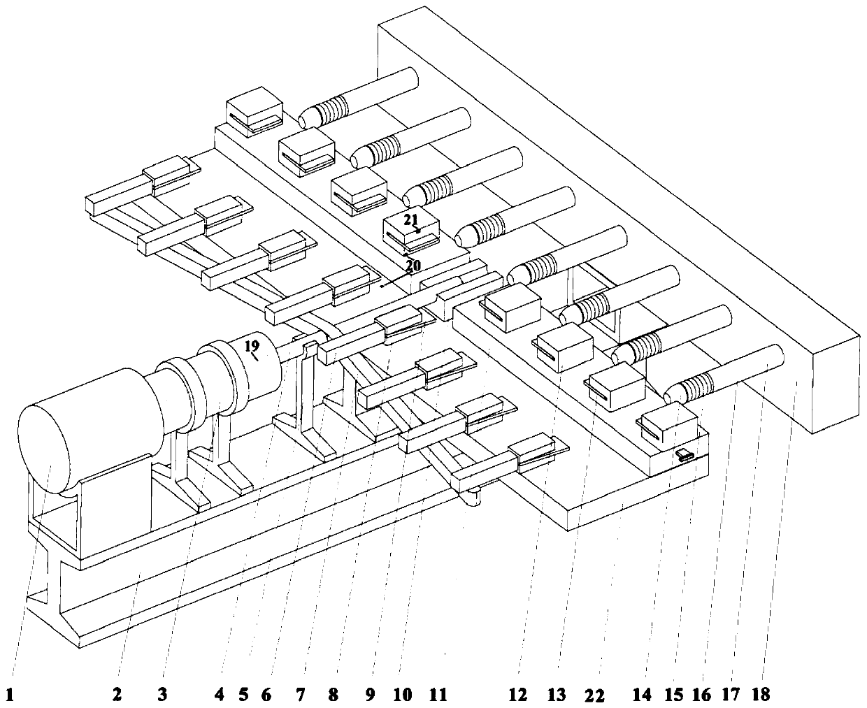 Multi-pass high-speed cutting test device and method based on Hopkinson pressure bar loading