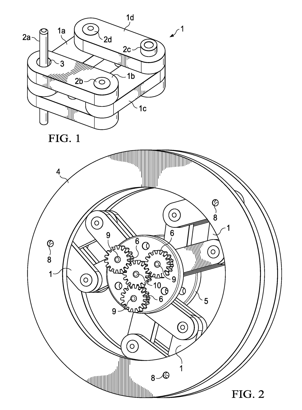 Two or Three Dimensional Oscillatory Motion to Rotary Motion Converter