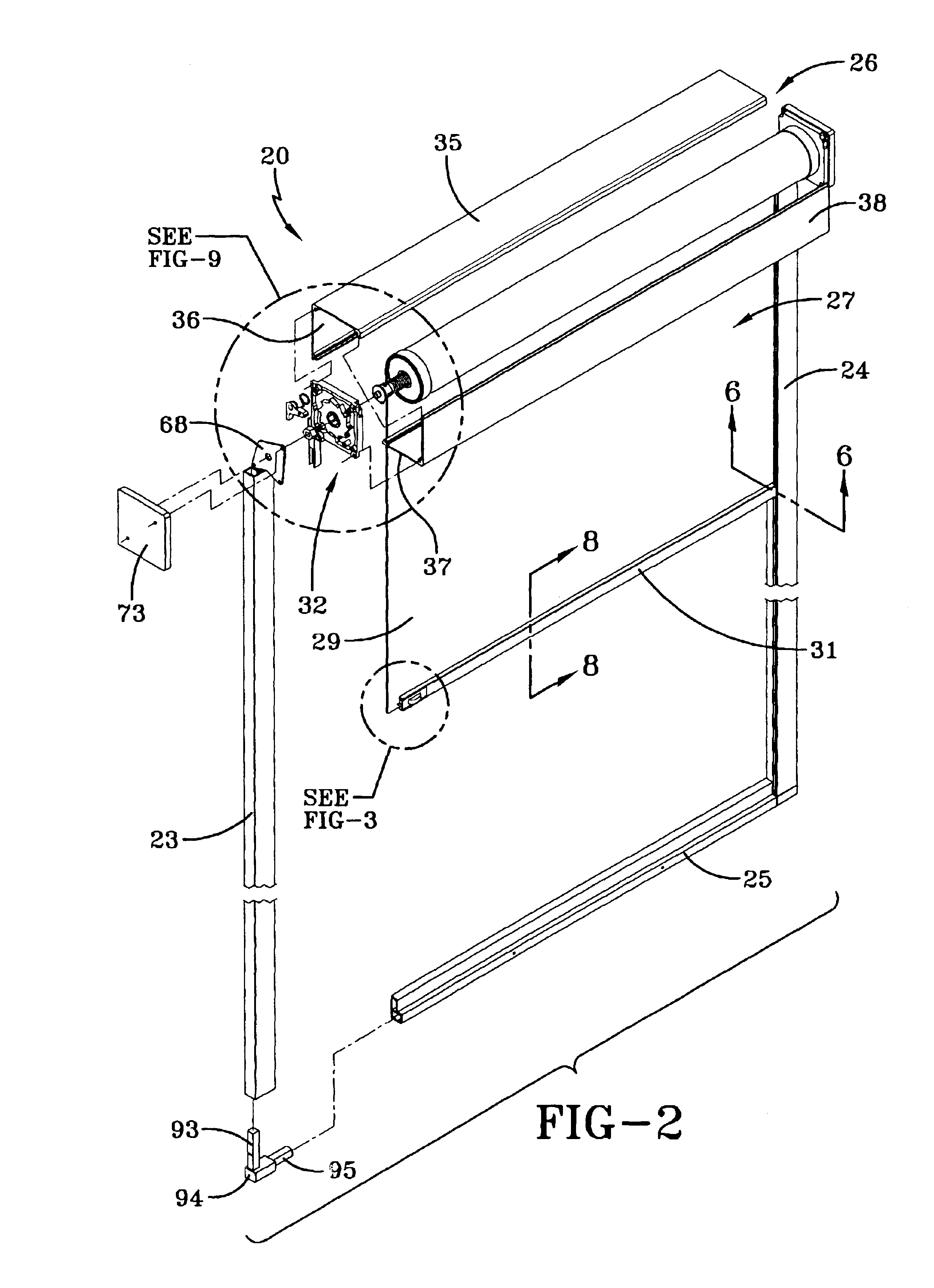 Apparatus for covering an opening in a building