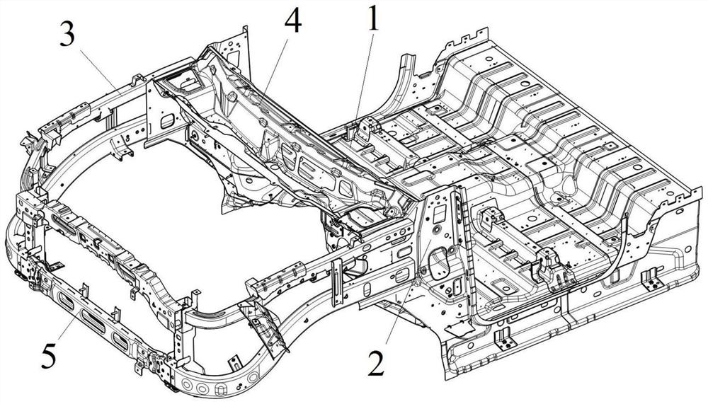 Front cabin longitudinal beam structure of off-road vehicle body