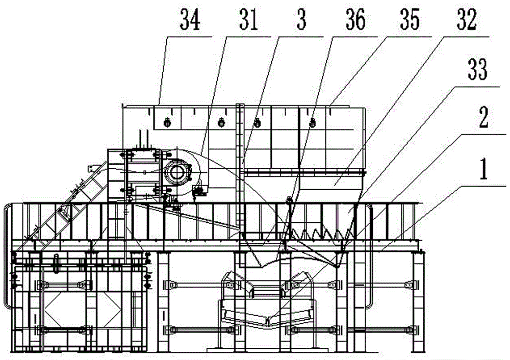 Full-sealing buffer anti-impact secondary transshipment system