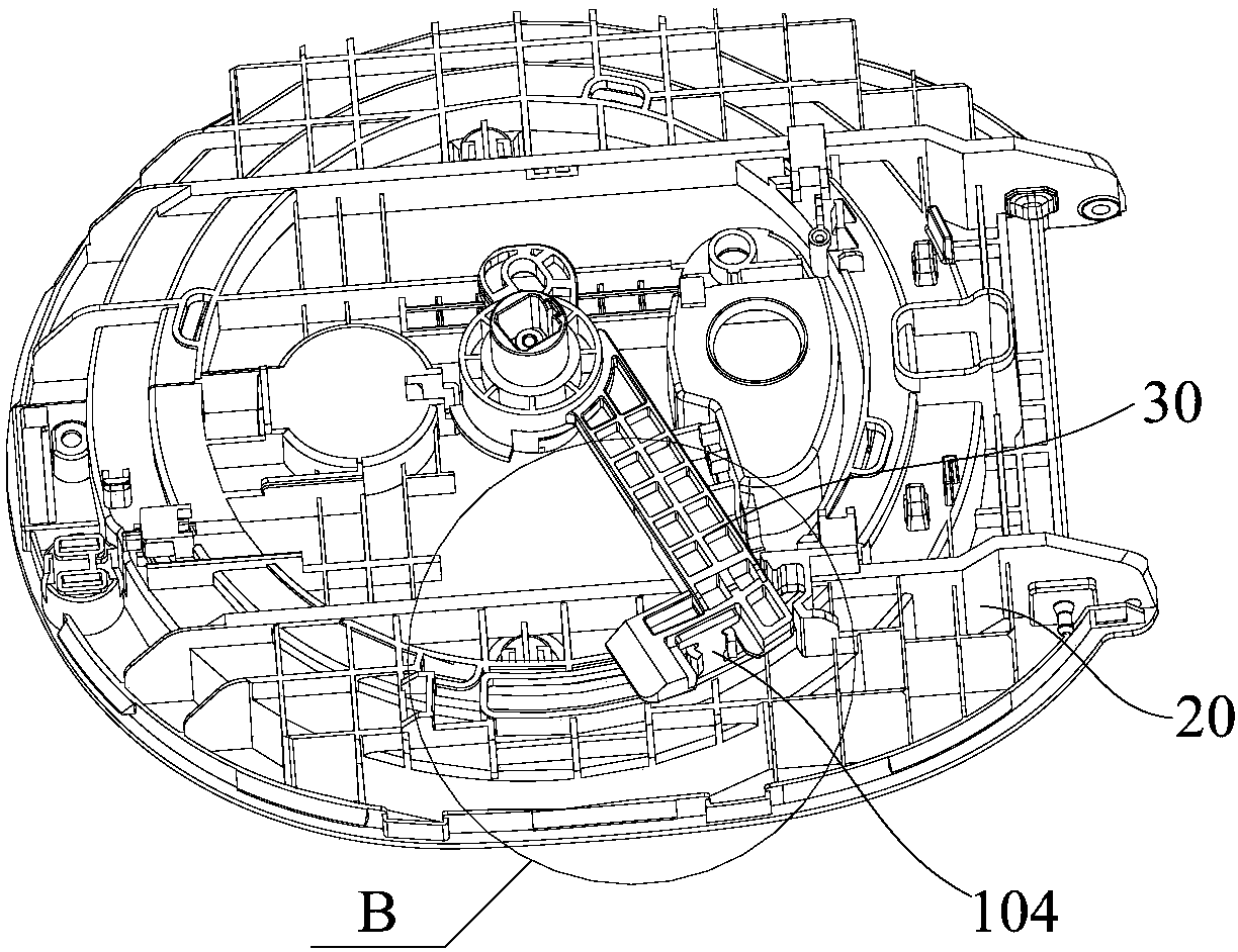 Lock catch structure, cover structure and cooking appliance