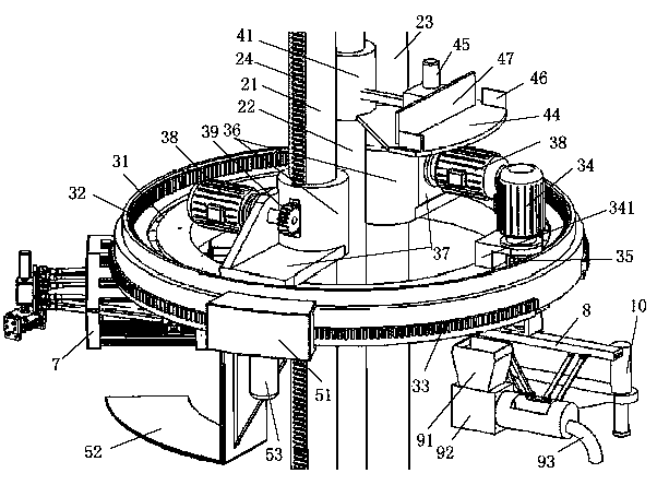 Device for building steel ladle working lining
