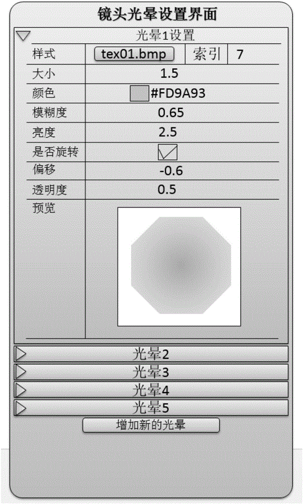Lens flare drawing method and device