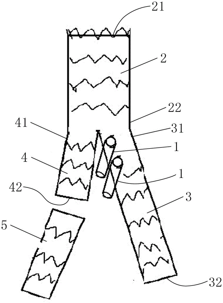 Abdominal aortic stent graft