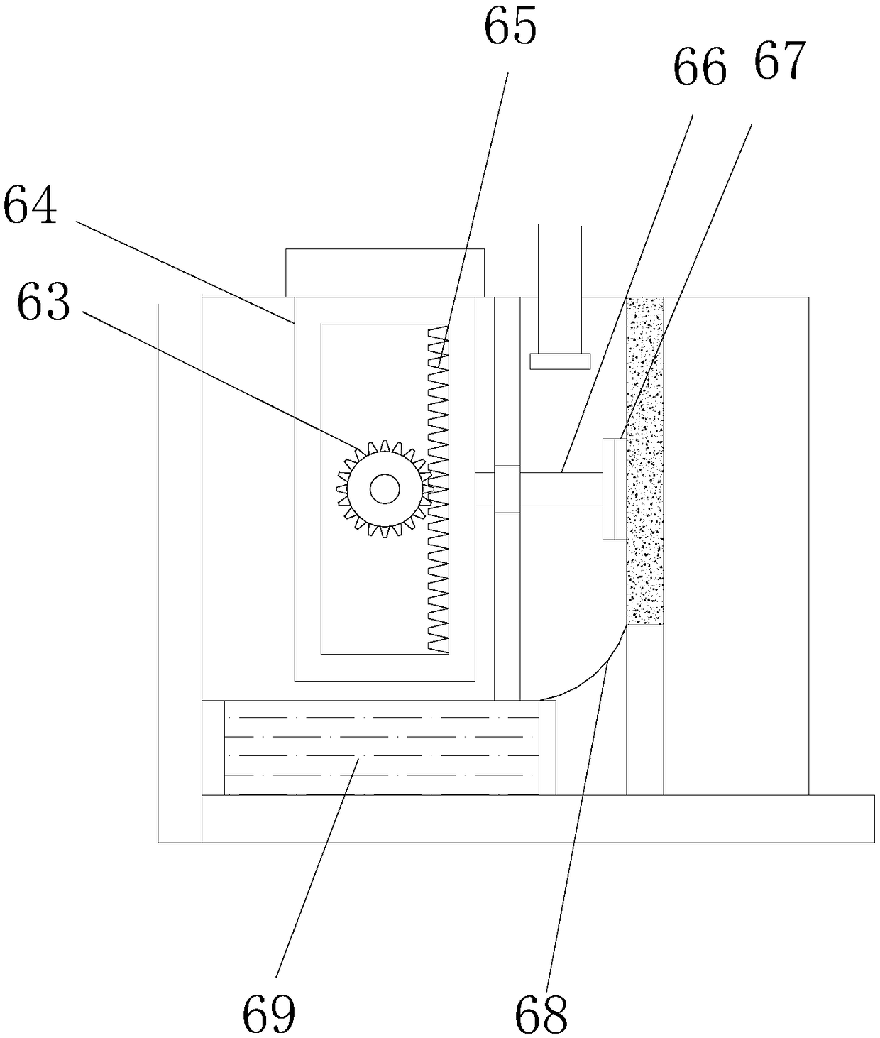 Flue gas treatment device for processing of ores