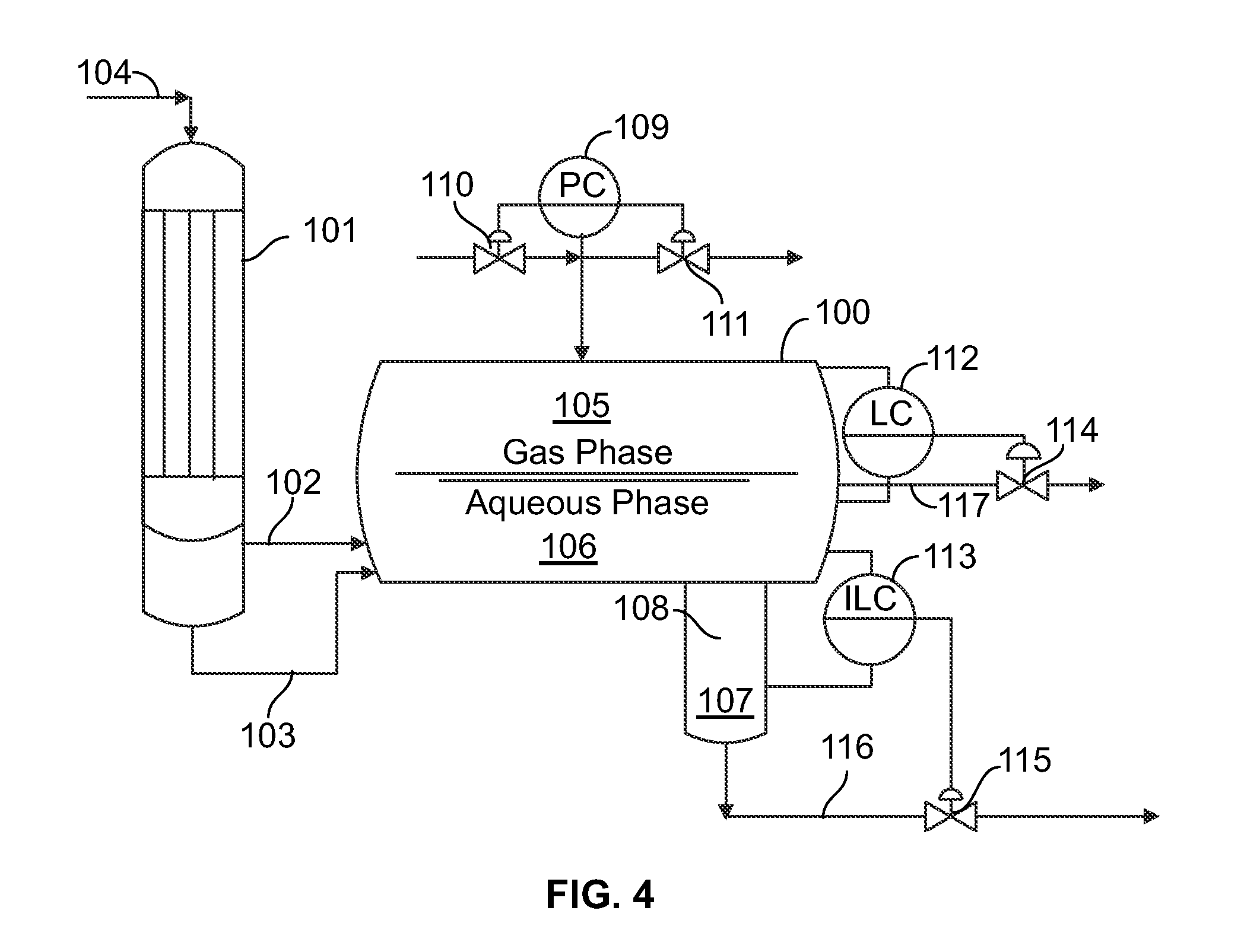 Three phase sulfur separation system with interface control