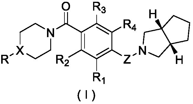 Piperazine benzamide derivative and application thereof