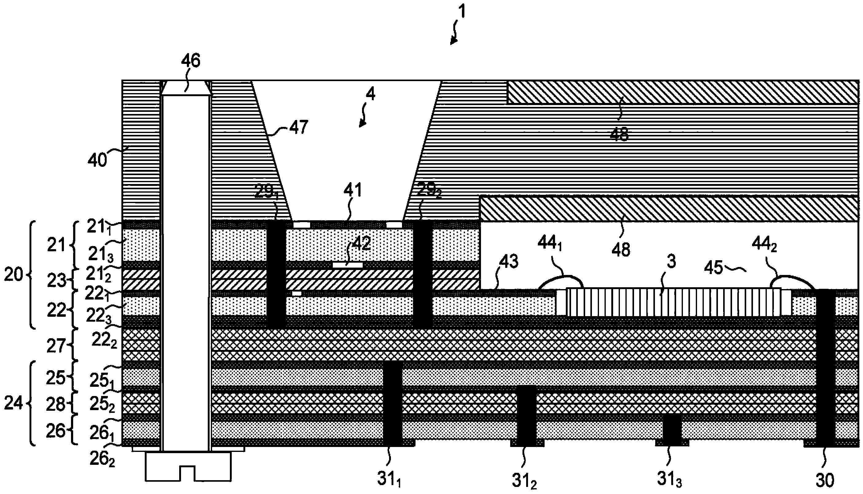 Printed circuit board arrangement for millimeter wave scanners