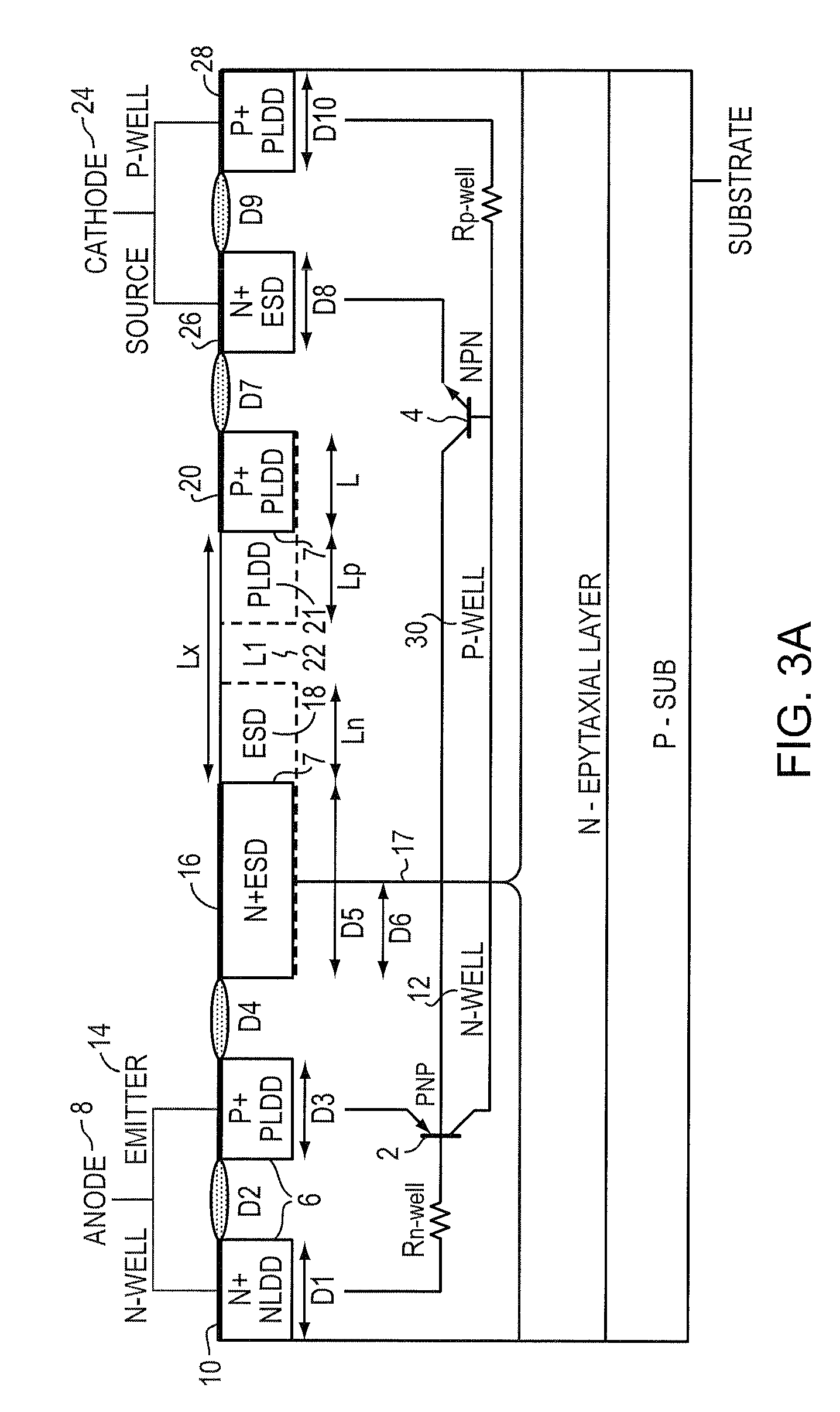 Un-assisted, low-trigger and high-holding voltage scr