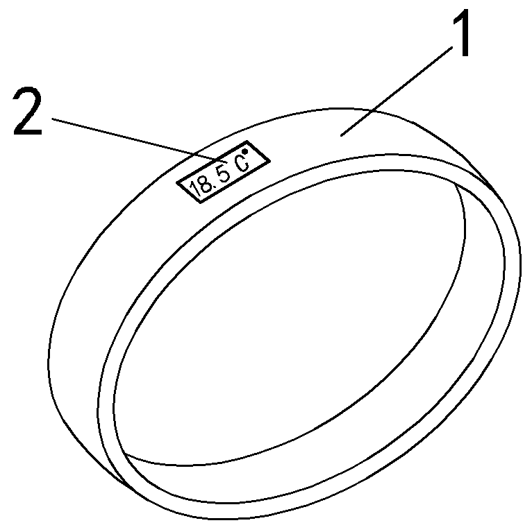 Bracelet capable of displaying temperature