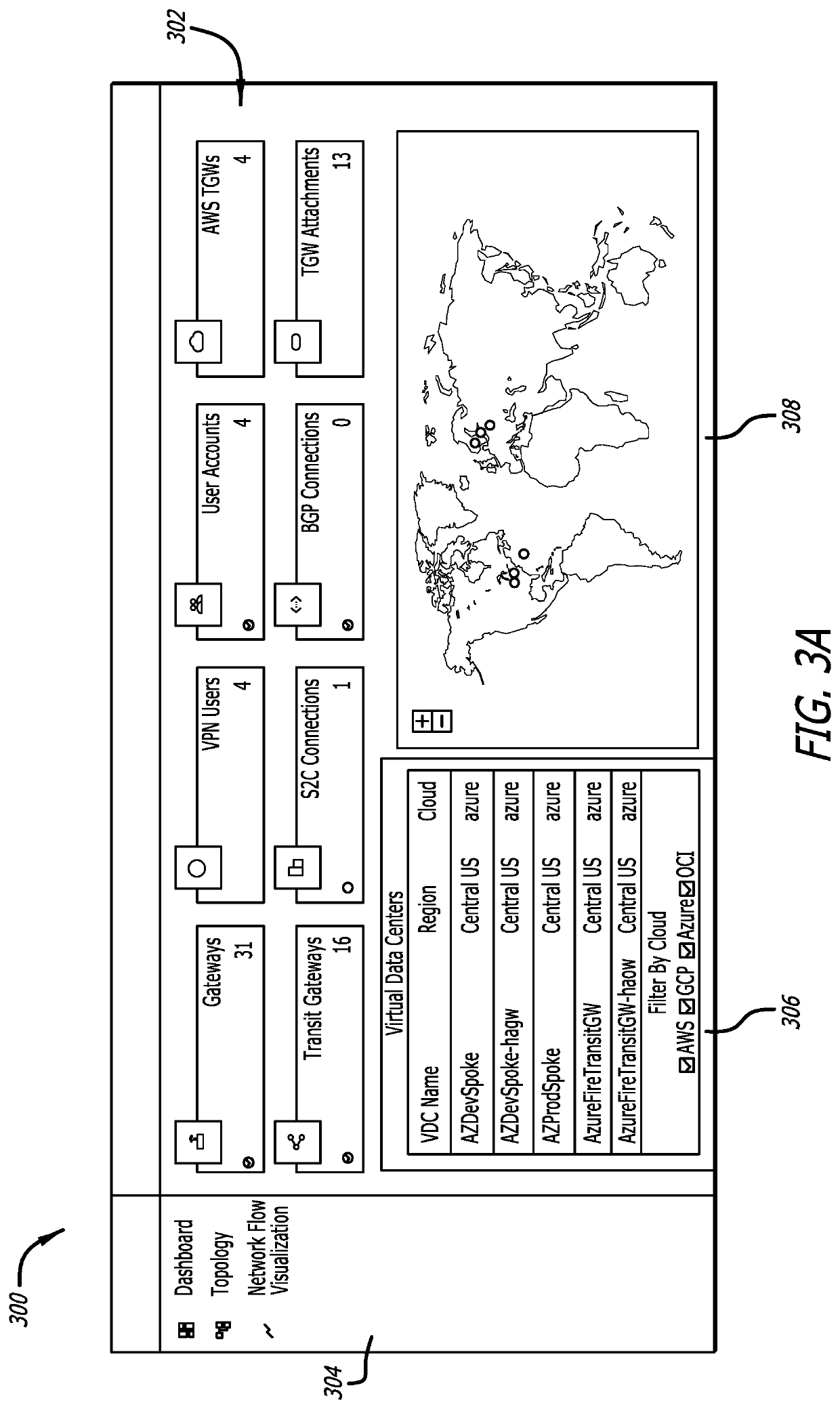 System and method for determination of network operation metrics and generation of network operation metrics visualizations