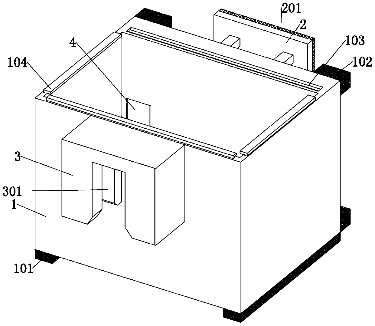 Multi-stage collision-preventation type construction platform for noise-reduction and dust-proof building construction