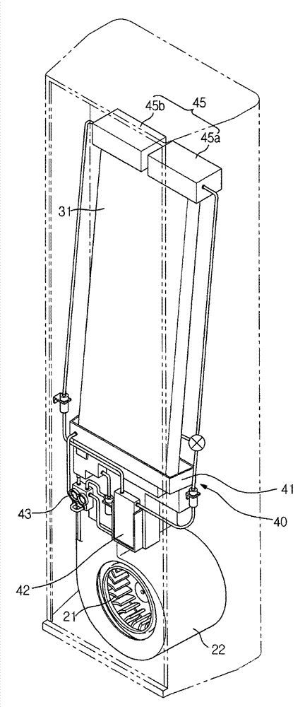 Cleaning device of an air conditioner and a control method