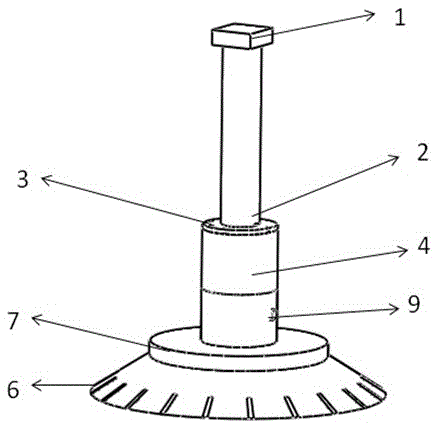 Wall-climbing robot suction cup device adaptive to complex surfaces