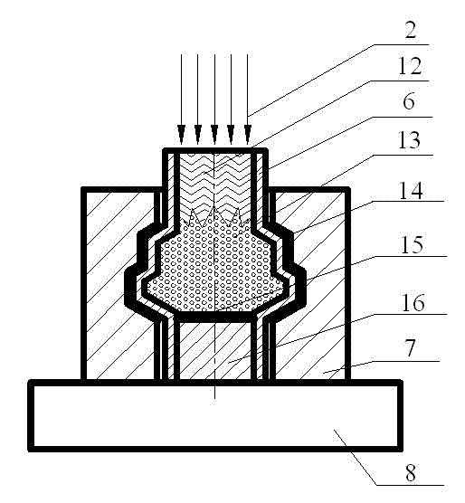 Method and device for forming metal reducer pipe based on laser shock wave technology