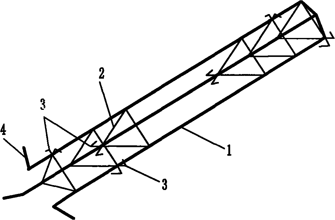 Grouting soil nail for triangularly arranging reinforcing steel bars