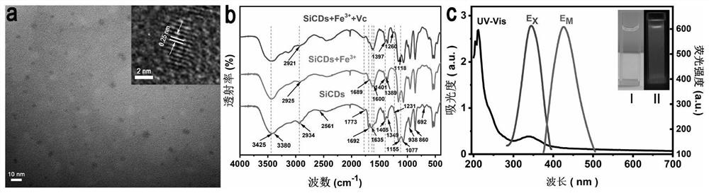 Preparation method and application of silicon-carbon quantum dots