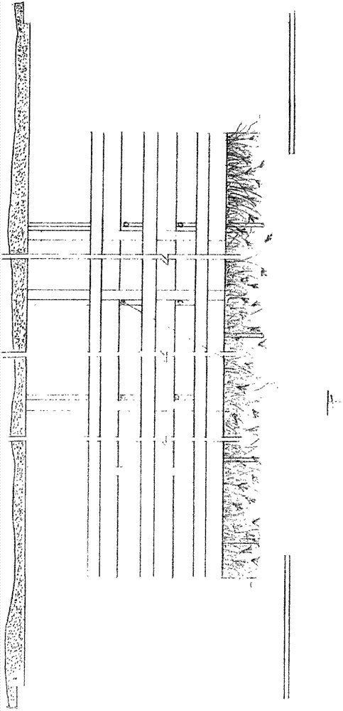 Overhead garden type parking building of urban road passageway