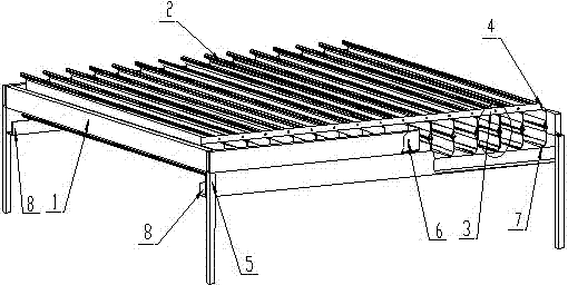 Building roof outdoor rain leakage preventing sunshade board system