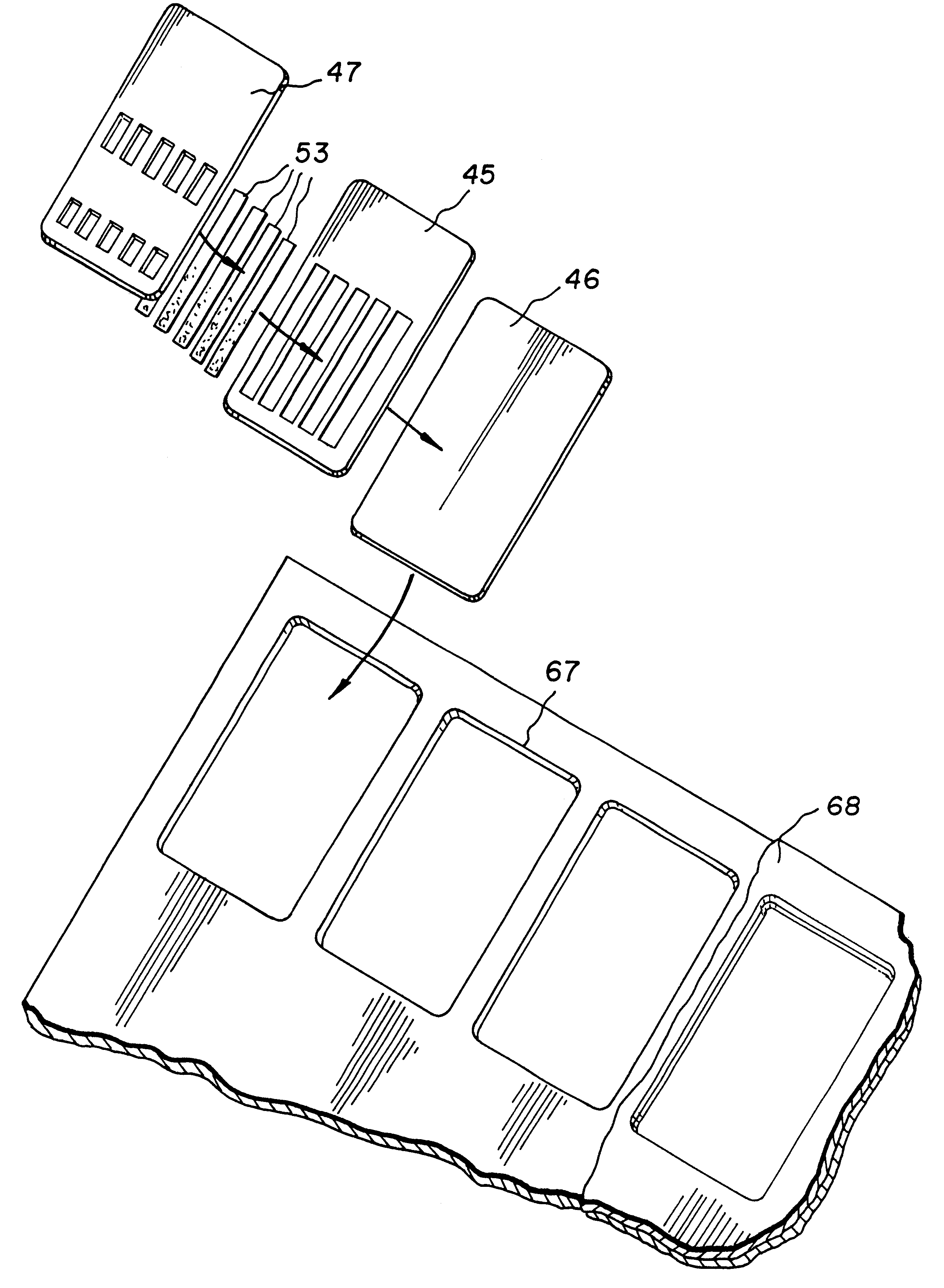 Device for the testing of fluid samples and process for making the device