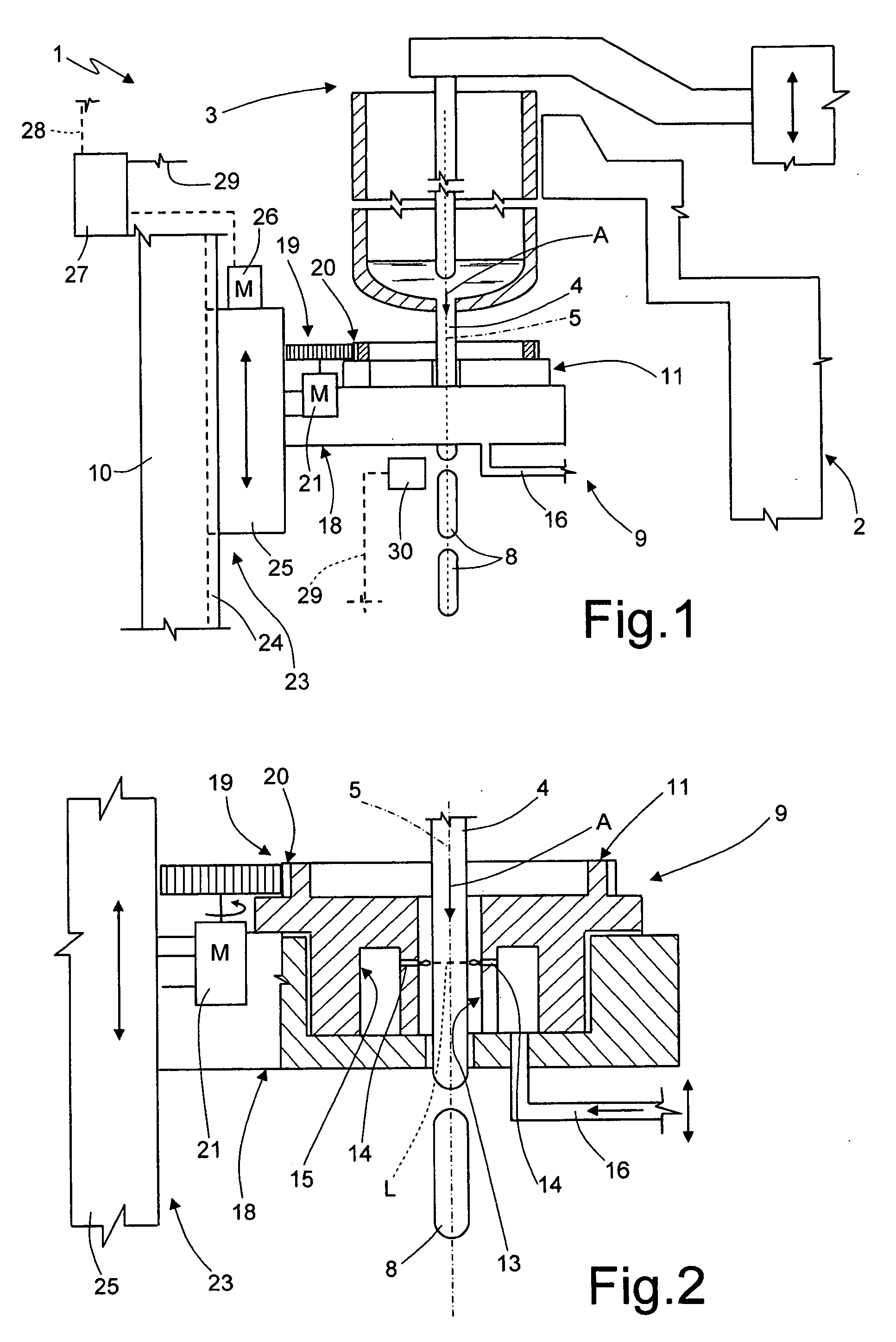 Method and assembly for cutting a molten glass rope on a glassware molding machine