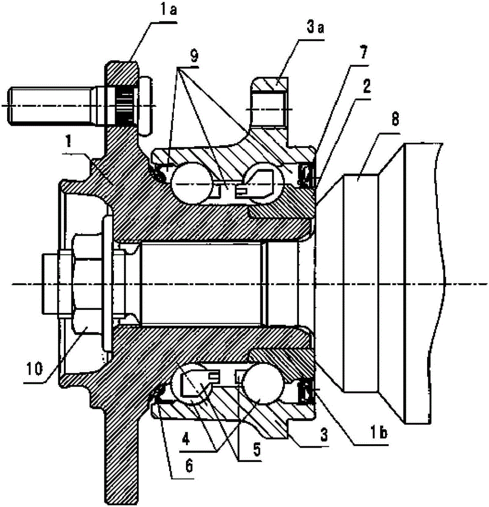 Grease composition and grease-filled wheel bearing