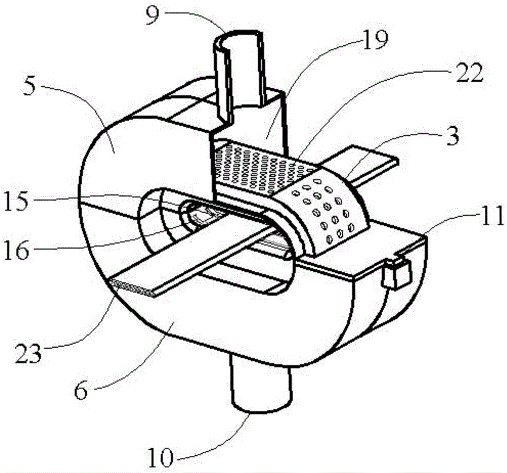 Blowing drying device for flat tube proximate matter