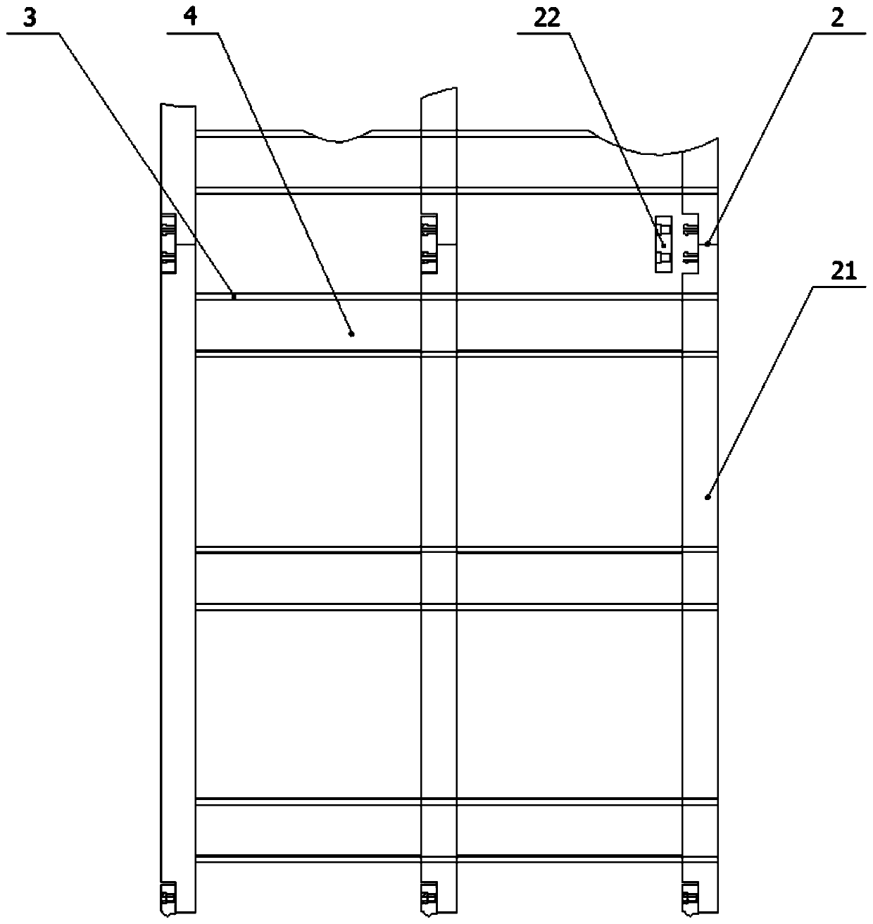 Installation structure used for three-dimensional modeling decoration and installation method