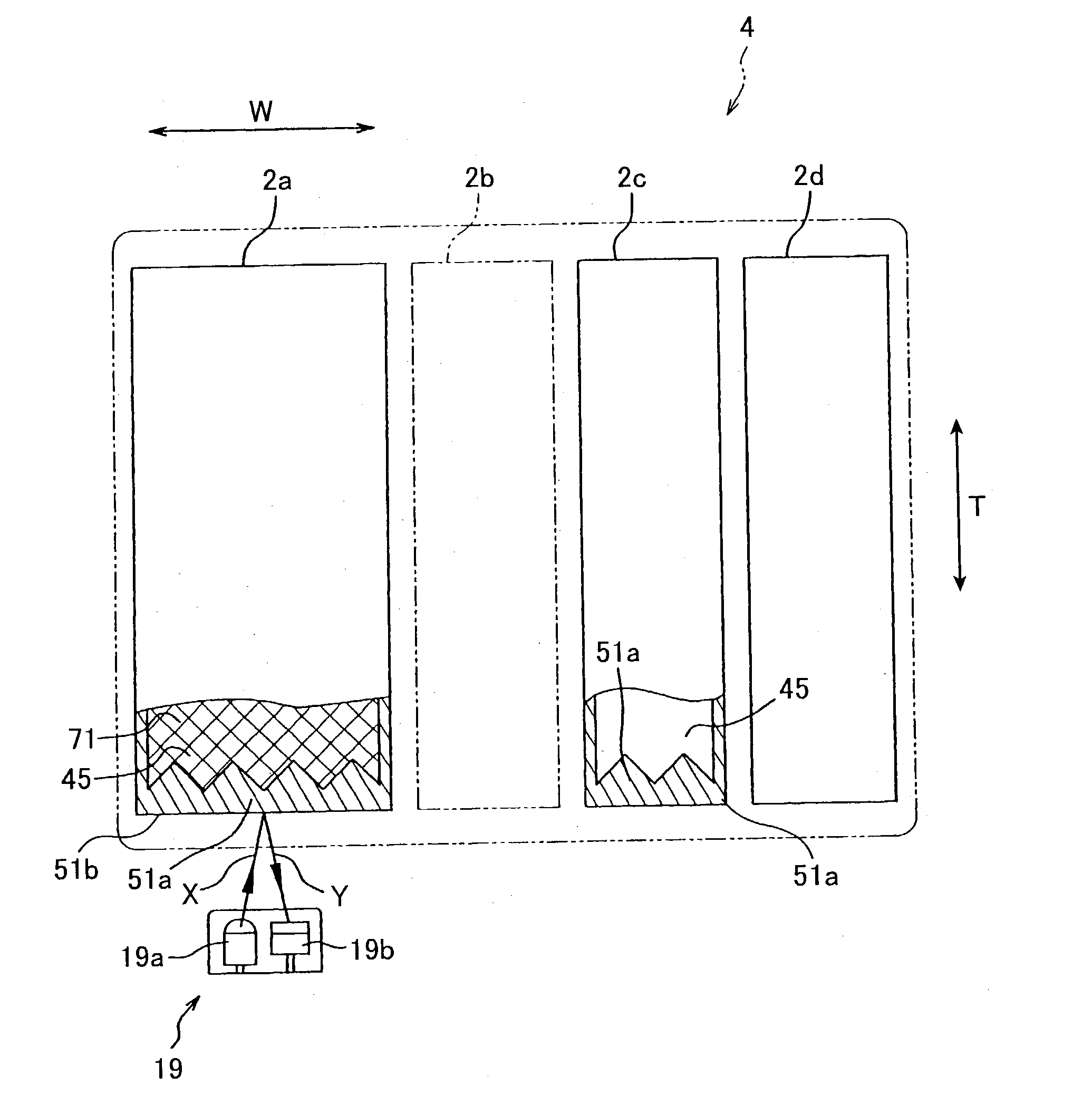 Image forming device capable of detecting existence of ink and ink cartridge with high accuracy