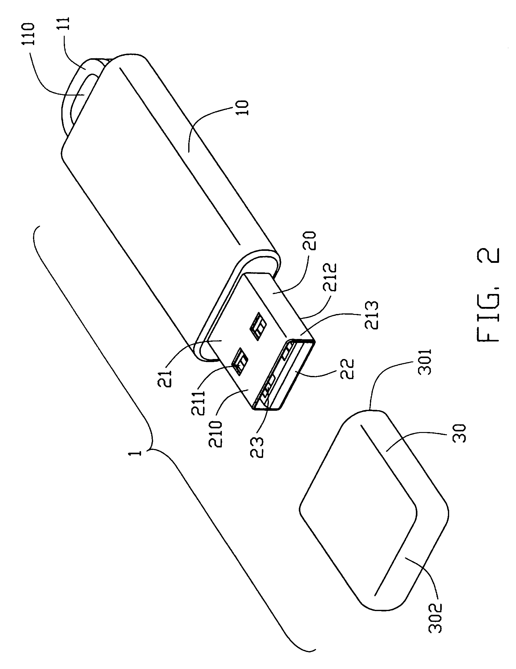 Portable memory device with waterproof structure