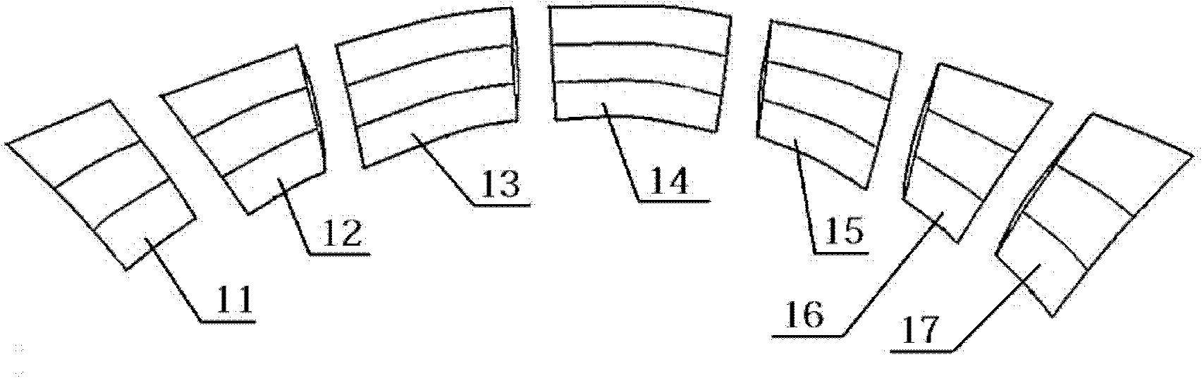 Three-crankcase steel connecting bridge and manufacturing method thereof