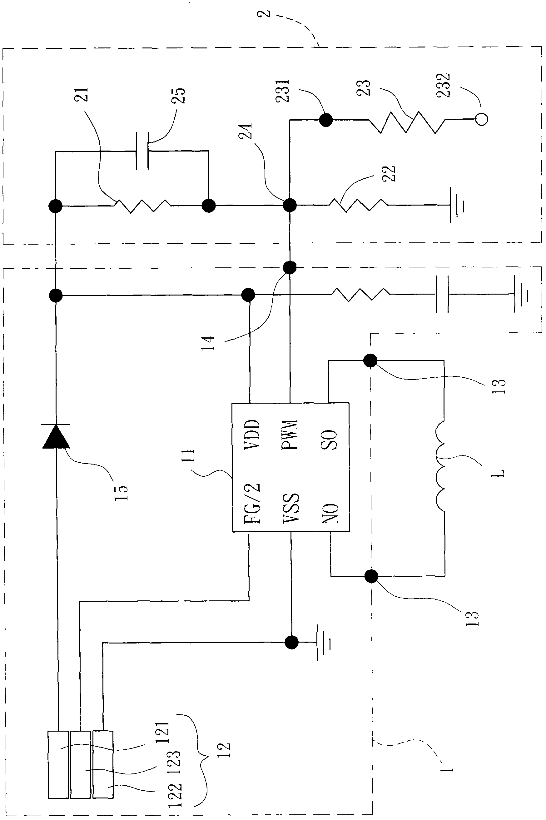 Fan rotating speed control circuit