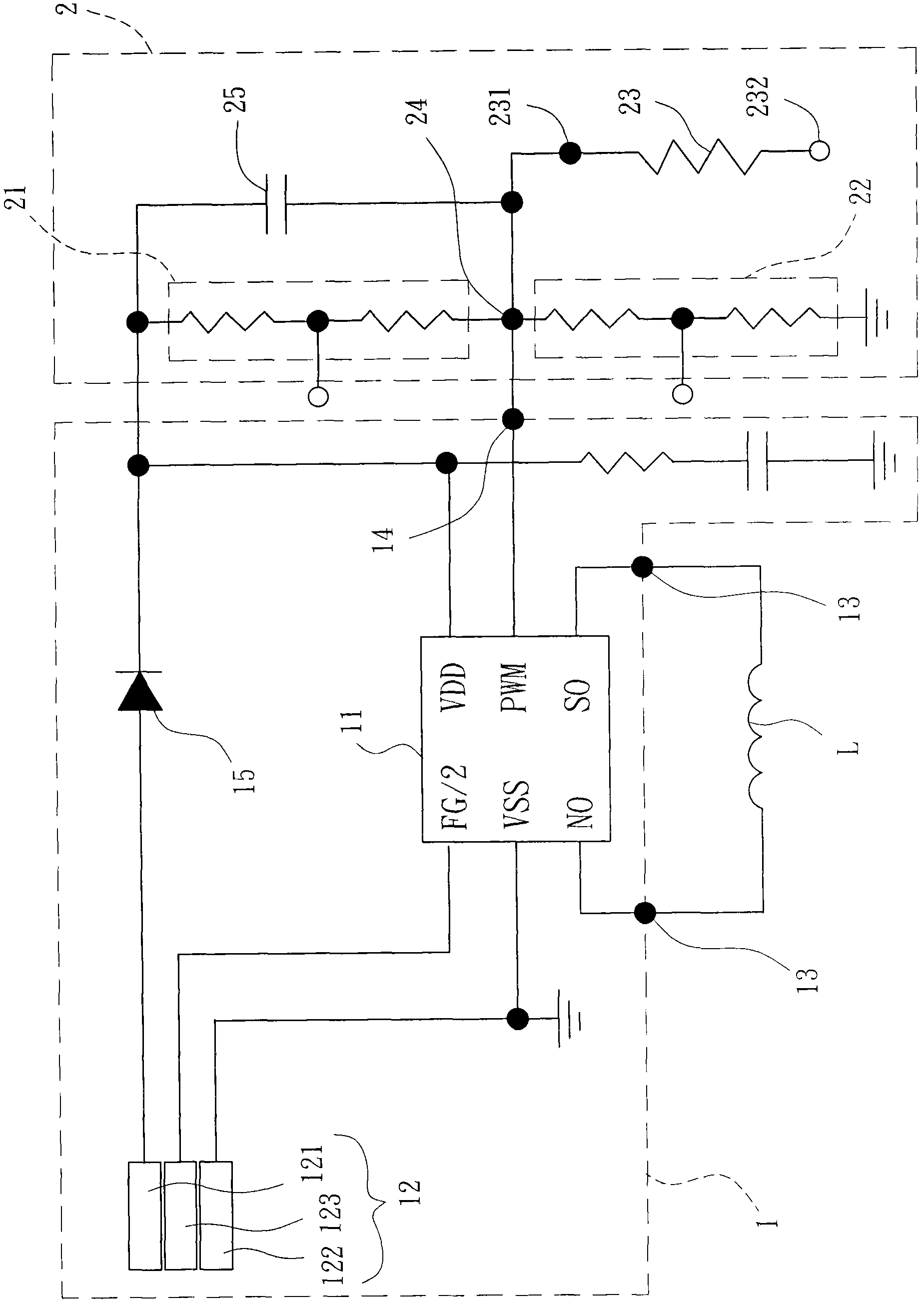 Fan rotating speed control circuit